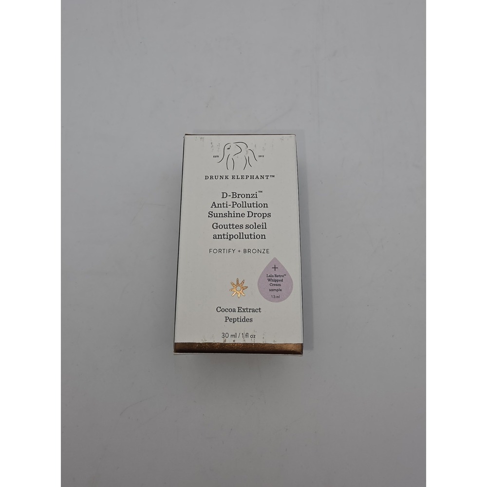 NEW Drunk Elephant D-Bronzi Anti-Pollution Sunshine Drops 1oz / 30mL Full Size